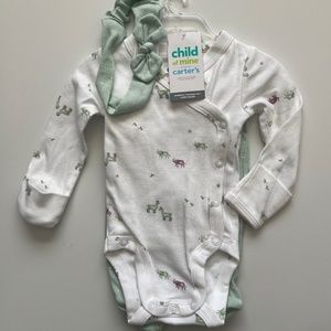 Child of mine baby girls newborn 3 piece set